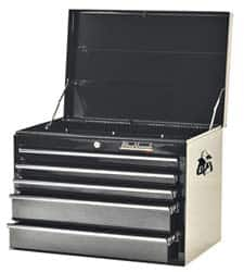 Blackhawk by Proto - 1 Compartment 5 Drawer Top Tool Chest - 27" Wide x 18" Deep x 19" High, Steel, Black - Benchmark Tooling