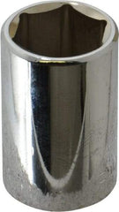 Blackhawk by Proto - 11/16", 1/2" Drive, Standard Hand Socket - 6 Points, 1-1/2" OAL, Chrome Finish - Benchmark Tooling