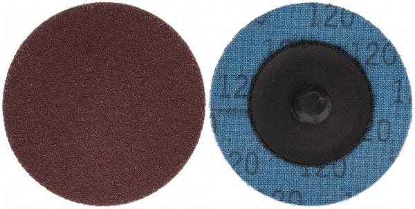 Superior Abrasives - 2" Disc Diam, 120 Grit, Aluminum Oxide Quick Change Disc - Type R Attaching System, Coated, Fine Grade - Benchmark Tooling