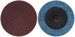 Superior Abrasives - 2" Disc Diam, 120 Grit, Aluminum Oxide Quick Change Disc - Type R Attaching System, Coated, Fine Grade - Benchmark Tooling