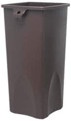 Rubbermaid - 23 Gal Brown Square Trash Can - Polyethylene, 30.9" High x 16-1/2" Long x 15-1/2" Wide - Benchmark Tooling