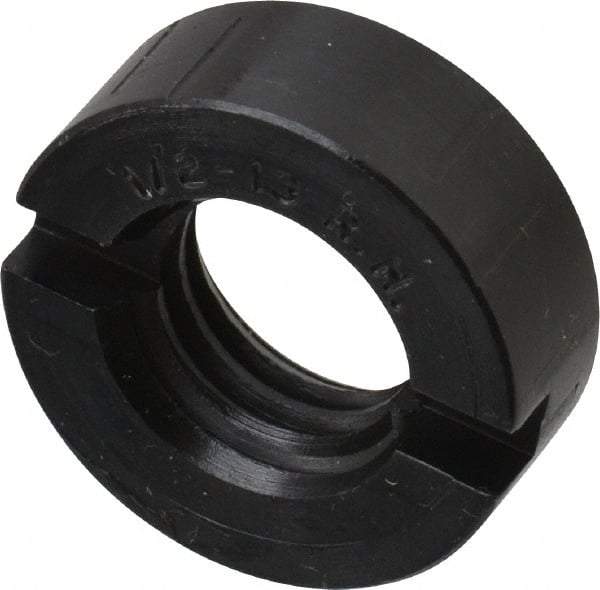 Sopko - 7/8" Diam Grinding Wheel Spindle Slotted Nut - 1/2-13 Thread Size, Right Handed, 5/16" Thick - Benchmark Tooling