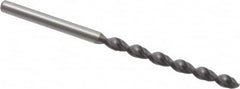 Accupro - 3.35mm 130° Cobalt Jobber Drill - TiAlN Finish, Right Hand Cut, Parabolic Flute, Straight Shank, 2-9/16" OAL, Split Point - Benchmark Tooling