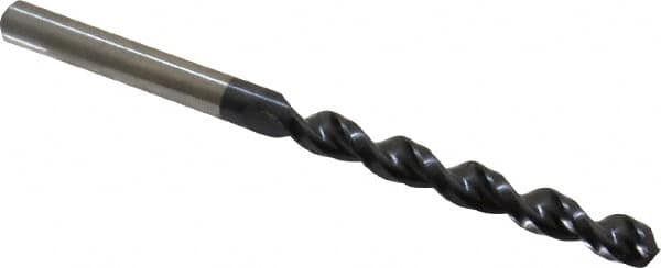Accupro - Letter E (1/4) 130° Cobalt Jobber Drill - TiAlN Finish, Right Hand Cut, Parabolic Flute, Straight Shank, 3-31/32" OAL, Split Point - Benchmark Tooling