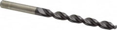Accupro - Letter O 130° Cobalt Jobber Drill - TiAlN Finish, Right Hand Cut, Parabolic Flute, Straight Shank, 4-19/32" OAL, Split Point - Benchmark Tooling