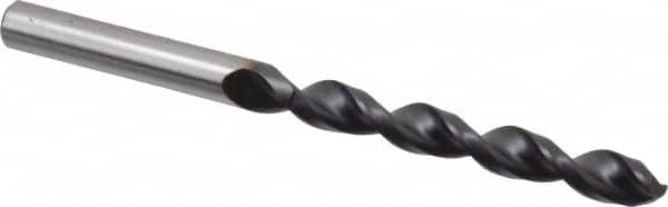 Accupro - Letter Q 130° Cobalt Jobber Drill - TiAlN Finish, Right Hand Cut, Parabolic Flute, Straight Shank, 4-19/32" OAL, Split Point - Benchmark Tooling