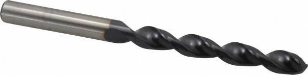 Accupro - Letter U 130° Cobalt Jobber Drill - TiAlN Finish, Right Hand Cut, Parabolic Flute, Straight Shank, 4-29/32" OAL, Split Point - Benchmark Tooling