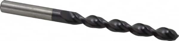 Accupro - Letter V 130° Cobalt Jobber Drill - TiAlN Finish, Right Hand Cut, Parabolic Flute, Straight Shank, 5-1/4" OAL, Split Point - Benchmark Tooling