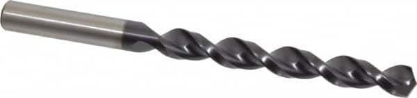 Accupro - 25/64" 130° Cobalt Jobber Drill - TiAlN Finish, Right Hand Cut, Parabolic Flute, Straight Shank, 5-1/4" OAL, Split Point - Benchmark Tooling