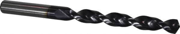 Accupro - 15/32" 130° Cobalt Jobber Drill - TiAlN Finish, Right Hand Cut, Parabolic Flute, Straight Shank, 5-15/16" OAL, Split Point - Benchmark Tooling