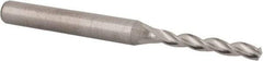 Kennametal - 3.5mm 130° Solid Carbide Jobber Drill - Bright Finish, Right Hand Cut, Spiral Flute, Straight Shank, 66mm OAL, Standard Point - Benchmark Tooling