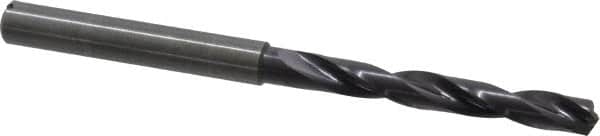 Guhring - 0.2008" 140° Solid Carbide Jobber Drill - FIREX Finish, Right Hand Cut, Spiral Flute, Straight Shank, 82mm OAL, SU Point - Benchmark Tooling