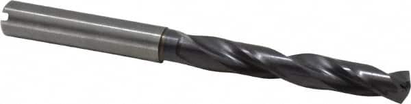 Guhring - 19/64" 140° Solid Carbide Jobber Drill - FIREX Finish, Right Hand Cut, Spiral Flute, Straight Shank, 91mm OAL, SU Point - Benchmark Tooling