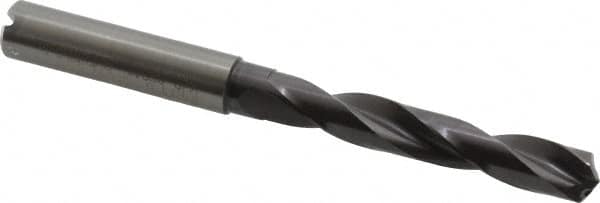 Guhring - 0.3504" 140° Solid Carbide Jobber Drill - FIREX Finish, Right Hand Cut, Spiral Flute, Straight Shank, 103mm OAL, SU Point - Benchmark Tooling
