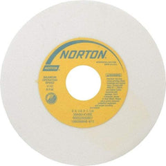 Norton - 6" Diam x 1-1/4" Hole x 1/4" Thick, K Hardness, 80 Grit Surface Grinding Wheel - Aluminum Oxide, Type 1, Medium Grade, 4,140 Max RPM, Vitrified Bond, No Recess - Benchmark Tooling