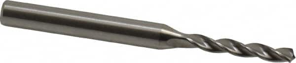 Kennametal - 3.7mm 130° Solid Carbide Jobber Drill - Bright Finish, Right Hand Cut, Spiral Flute, Straight Shank, 66mm OAL, Standard Point - Benchmark Tooling