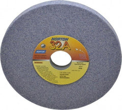 Norton - 7" Diam x 1-1/4" Hole x 1/2" Thick, I Hardness, 46 Grit Surface Grinding Wheel - Aluminum Oxide, Type 1, Coarse Grade, 3,600 Max RPM, Vitrified Bond, No Recess - Benchmark Tooling