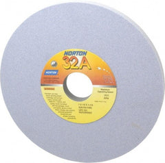 Norton - 7" Diam x 1-1/4" Hole x 1/2" Thick, I Hardness, 100 Grit Surface Grinding Wheel - Aluminum Oxide, Type 1, Fine Grade, 3,600 Max RPM, Vitrified Bond, No Recess - Benchmark Tooling