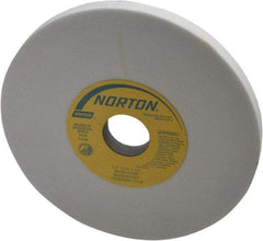 Norton - 7" Diam x 1-1/4" Hole x 1/2" Thick, H Hardness, 80 Grit Surface Grinding Wheel - Aluminum Oxide, Type 1, Medium Grade, 3,600 Max RPM, Vitrified Bond, No Recess - Benchmark Tooling