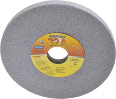Norton - 7" Diam x 1-1/4" Hole x 1/2" Thick, H Hardness, 60 Grit Surface Grinding Wheel - Aluminum Oxide, Type 1, Medium Grade, 3,600 Max RPM, Vitrified Bond, No Recess - Benchmark Tooling