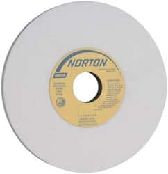 Norton - 7" Diam x 1-1/4" Hole x 1/2" Thick, I Hardness, 60 Grit Surface Grinding Wheel - Aluminum Oxide, Type 1, Medium Grade, 3,600 Max RPM, Vitrified Bond, No Recess - Benchmark Tooling