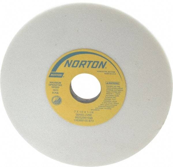 Norton - 7" Diam x 1" Thick, 60 Grit Surface Grinding Wheel - Medium Grade - Benchmark Tooling