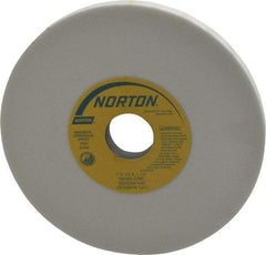 Norton - 7" Diam x 1-1/4" Hole x 1/2" Thick, J Hardness, 80 Grit Surface Grinding Wheel - Aluminum Oxide, Type 1, Medium Grade, 3,600 Max RPM, Vitrified Bond, No Recess - Benchmark Tooling