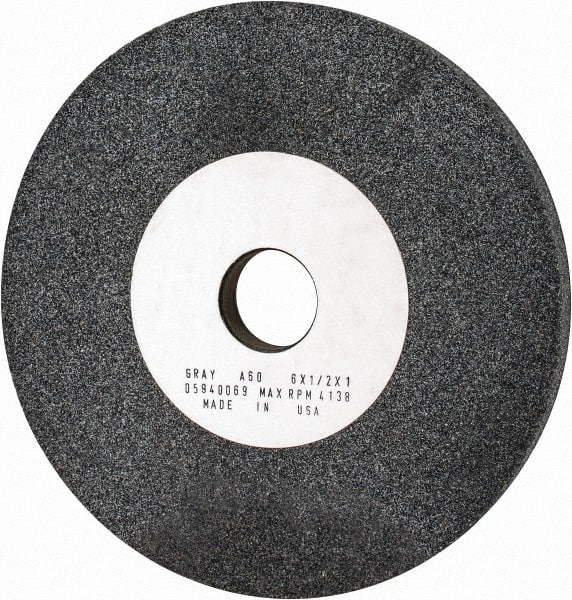 Grier Abrasives - 60 Grit Aluminum Oxide Bench and Pedestal Grinding Wheel - Benchmark Tooling