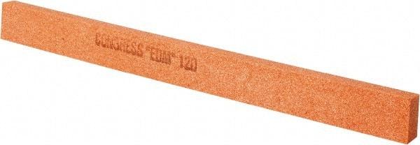 Made in USA - 120 Grit Aluminum Oxide Rectangular Polishing Stone - Fine Grade, 1/2" Wide x 6" Long x 1/4" Thick - Benchmark Tooling
