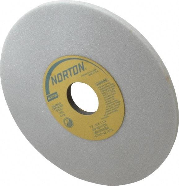 Norton - 7" Diam x 1-1/4" Hole x 1/4" Thick, H Hardness, 46 Grit Surface Grinding Wheel - Aluminum Oxide, Type 1, Coarse Grade, 3,600 Max RPM, Vitrified Bond, No Recess - Benchmark Tooling