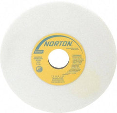 Norton - 7" Diam x 1-1/4" Hole x 1/4" Thick, J Hardness, 46 Grit Surface Grinding Wheel - Aluminum Oxide, Type 1, Coarse Grade, 3,600 Max RPM, Vitrified Bond, No Recess - Benchmark Tooling