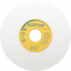 Norton - 7" Diam x 1-1/4" Hole x 1/4" Thick, K Hardness, 80 Grit Surface Grinding Wheel - Aluminum Oxide, Type 1, Medium Grade, 3,600 Max RPM, Vitrified Bond, No Recess - Benchmark Tooling