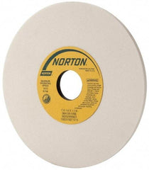 Norton - 7" Diam x 1-1/4" Hole x 1/4" Thick, I Hardness, 100 Grit Surface Grinding Wheel - Aluminum Oxide, Type 1, Fine Grade, 3,600 Max RPM, Vitrified Bond, No Recess - Benchmark Tooling