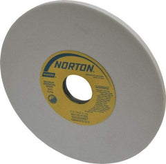Norton - 7" Diam x 1-1/4" Hole x 1/4" Thick, K Hardness, 100 Grit Surface Grinding Wheel - Aluminum Oxide, Type 1, Fine Grade, 3,600 Max RPM, Vitrified Bond, No Recess - Benchmark Tooling