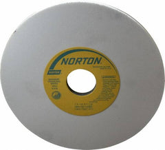 Norton - 7" Diam x 1-1/4" Hole x 1/4" Thick, H Hardness, 100 Grit Surface Grinding Wheel - Aluminum Oxide, Type 1, Fine Grade, 3,600 Max RPM, Vitrified Bond, No Recess - Benchmark Tooling