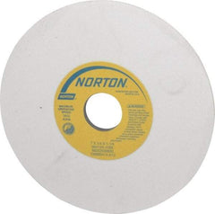 Norton - 7" Diam x 1-1/4" Hole x 1/4" Thick, J Hardness, 120 Grit Surface Grinding Wheel - Aluminum Oxide, Type 1, Fine Grade, 3,600 Max RPM, Vitrified Bond, No Recess - Benchmark Tooling
