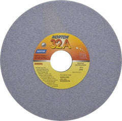 Norton - 7" Diam x 1-1/4" Hole x 1/4" Thick, I Hardness, 60 Grit Surface Grinding Wheel - Aluminum Oxide, Type 1, Medium Grade, 3,600 Max RPM, Vitrified Bond, No Recess - Benchmark Tooling