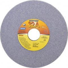 Norton - 7" Diam x 1-1/4" Hole x 1/4" Thick, K Hardness, 46 Grit Surface Grinding Wheel - Aluminum Oxide, Type 1, Coarse Grade, 3,600 Max RPM, Vitrified Bond, No Recess - Benchmark Tooling