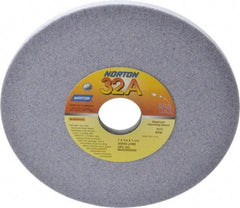 Norton - 7" Diam x 1-1/4" Hole x 1/4" Thick, J Hardness, 60 Grit Surface Grinding Wheel - Aluminum Oxide, Type 1, Medium Grade, 3,600 Max RPM, Vitrified Bond, No Recess - Benchmark Tooling