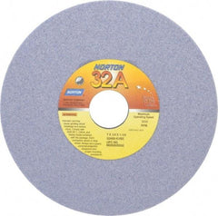 Norton - 7" Diam x 1-1/4" Hole x 1/4" Thick, K Hardness, 60 Grit Surface Grinding Wheel - Aluminum Oxide, Type 1, Medium Grade, 3,600 Max RPM, Vitrified Bond, No Recess - Benchmark Tooling