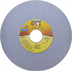 Norton - 7" Diam x 1-1/4" Hole x 1/4" Thick, J Hardness, 80 Grit Surface Grinding Wheel - Aluminum Oxide, Type 1, Medium Grade, 3,600 Max RPM, Vitrified Bond, No Recess - Benchmark Tooling