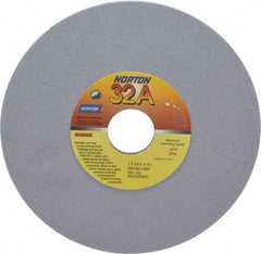 Norton - 7" Diam x 1-1/4" Hole x 1/4" Thick, J Hardness, 100 Grit Surface Grinding Wheel - Aluminum Oxide, Type 1, Fine Grade, 3,600 Max RPM, Vitrified Bond, No Recess - Benchmark Tooling