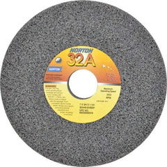 Norton - 7" Diam x 1-1/4" Hole x 3/4" Thick, G Hardness, 46 Grit Surface Grinding Wheel - Aluminum Oxide, Type 1, Coarse Grade, 3,600 Max RPM, Vitrified Bond, No Recess - Benchmark Tooling