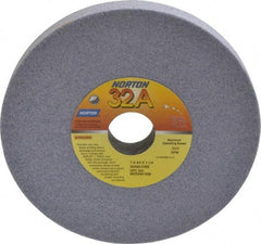 Norton - 7" Diam x 1-1/4" Hole x 3/4" Thick, I Hardness, 60 Grit Surface Grinding Wheel - Aluminum Oxide, Type 1, Medium Grade, 3,600 Max RPM, Vitrified Bond, No Recess - Benchmark Tooling