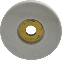 Norton - 7" Diam x 1-1/4" Hole x 1" Thick, H Hardness, 46 Grit Surface Grinding Wheel - Aluminum Oxide, Type 5, Coarse Grade, 3,600 Max RPM, Vitrified Bond, One-Side Recess - Benchmark Tooling