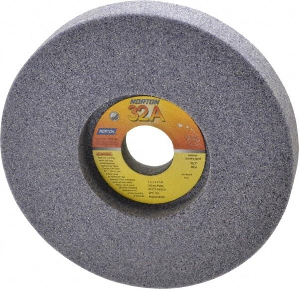 Norton - 7" Diam x 1-1/4" Hole x 1" Thick, H Hardness, 46 Grit Surface Grinding Wheel - Aluminum Oxide, Type 5, Coarse Grade, 3,600 Max RPM, Vitrified Bond, One-Side Recess - Benchmark Tooling