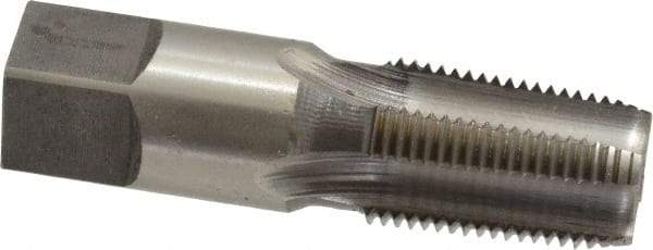 Reiff & Nestor - 3/8-18 NPT Thread, 4 Flute Standard Pipe Tap - 2-9/16" OAL, 1-1/16" Thread Length, 0.7" Shank Diam, Bright Finish, High Speed Steel - Exact Industrial Supply