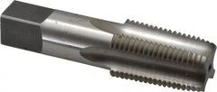 Reiff & Nestor - 1/2-14 NPTF Thread, 4 Flute Standard Pipe Tap - 3-1/8" OAL, 1-3/8" Thread Length, 11/16" Shank Diam, Oxide Finish, High Speed Steel - Exact Industrial Supply