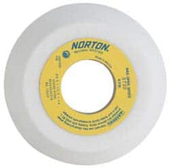 Norton - 4" Diam, 1-1/4" Hole Size, 1-1/2" Overall Thickness, 46 Grit, Type 11 Tool & Cutter Grinding Wheel - Coarse Grade, Aluminum Oxide, K Hardness, Vitrified Bond, 5,730 RPM - Benchmark Tooling