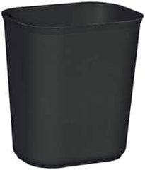 Rubbermaid - 14 Qt Black Rectangle Trash Can - Fiberglass, 12-1/4" High x 11-1/8" Long x 8-1/4" Wide - Benchmark Tooling